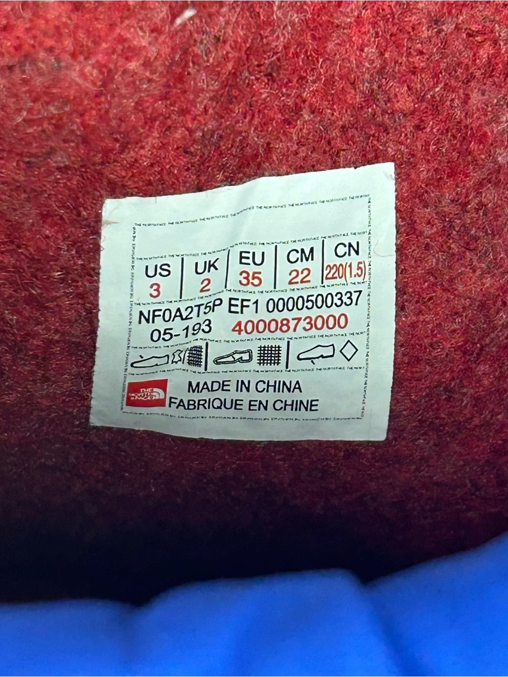 The North Face felt iv provide
